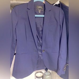 J.Crew BI Stretch Blue Tollegno 1900 Wool Single Breasted Blazer Jacket Sz 00